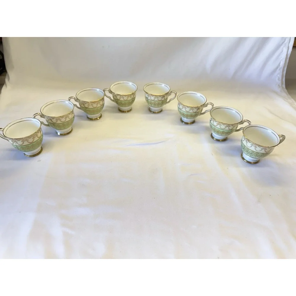 *RARE* Vintage Royal Stafford 8178 - Demitasse & Saucer Set Of 8 W/ 6 Spoons